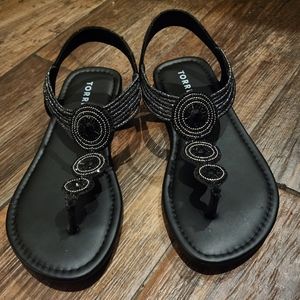 Torrid Black Sandals size 7